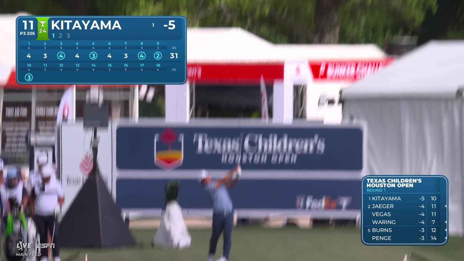 Kurt Kitayama | Round 1 | 11th hole | Shot 1 | -1 Houston Open