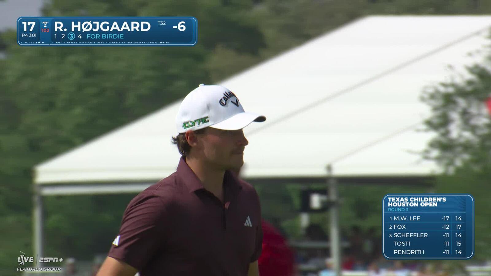 Rasmus Højgaard | Round 3 | 17th hole | Shot 3 | 2025 Houston Open