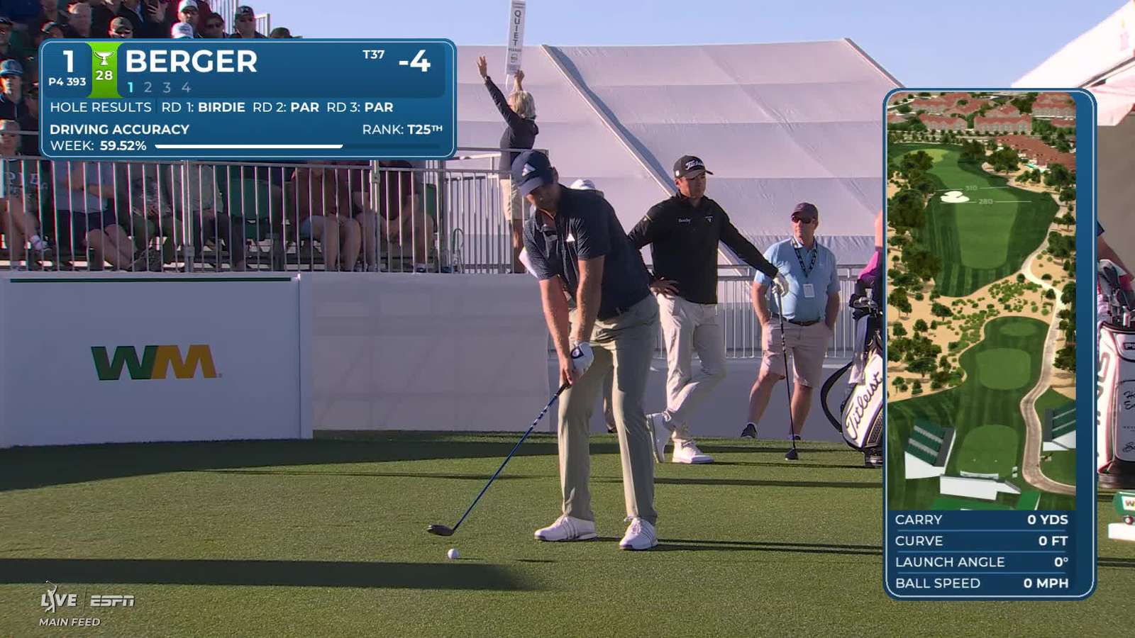 Daniel Berger | Round 4 | 1st hole | Shot 1 | 2026 WM Phoenix Open