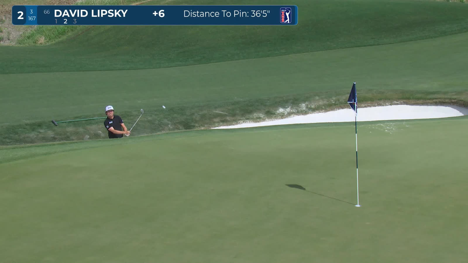 David Lipsky | Round 1 | 2nd hole | Shot 2 | -1 Houston Open