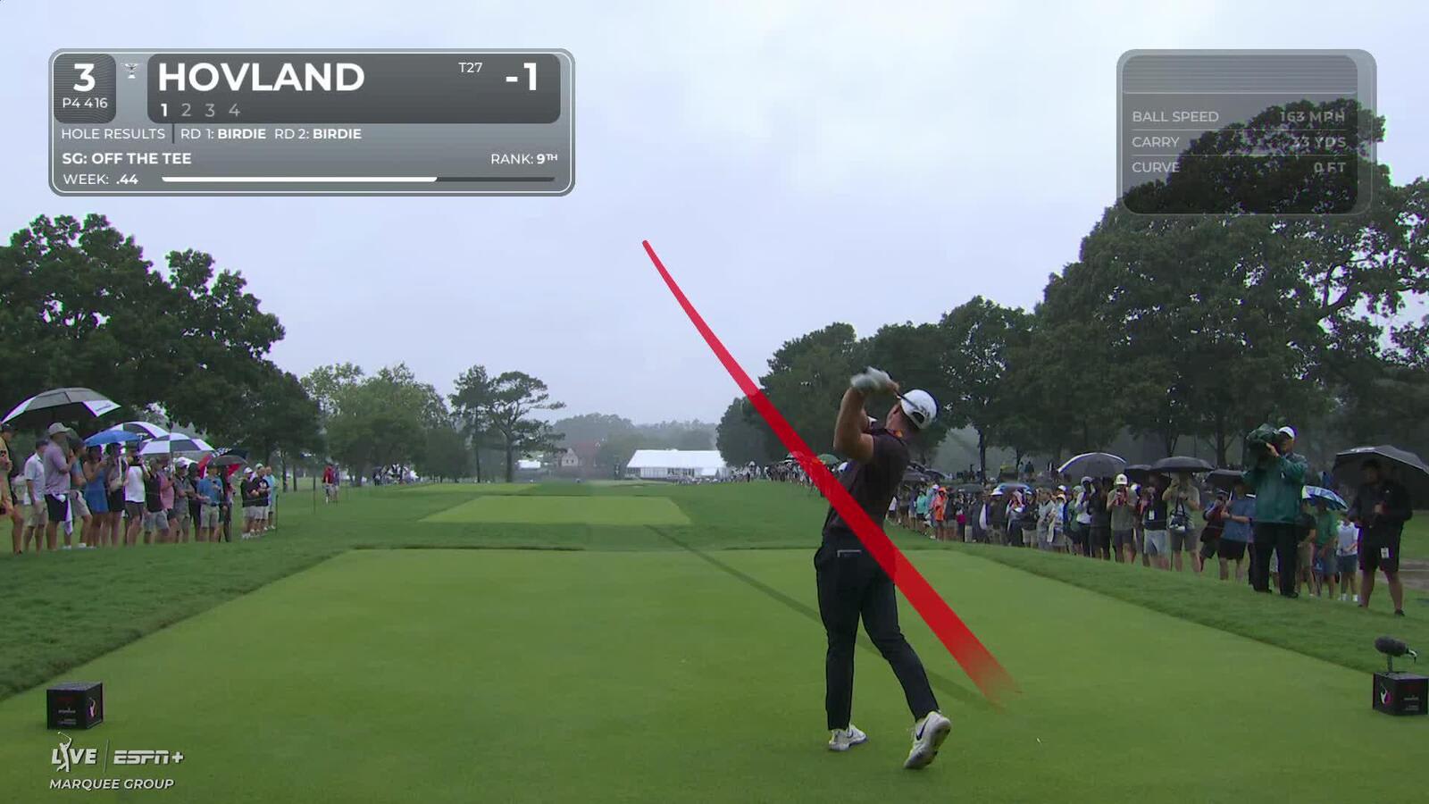 Viktor Hovland | Round 3 | 3rd hole | Shot 1 | 2025 TOUR Championship