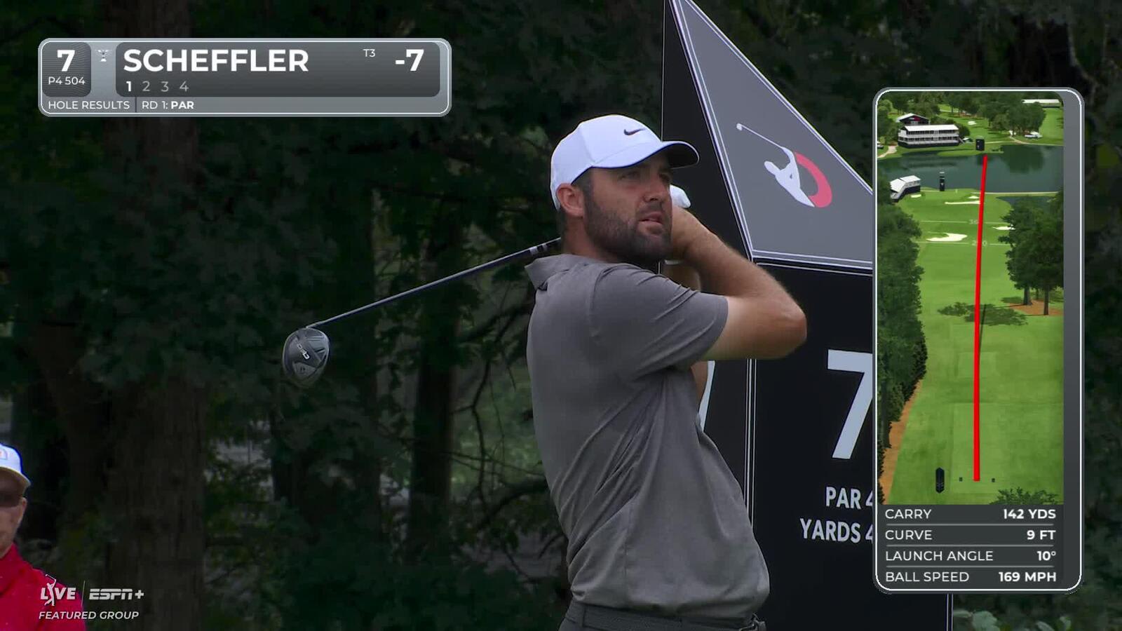 Scottie Scheffler | Round 2 | 7th hole | Shot 1 | 2025 TOUR Championship