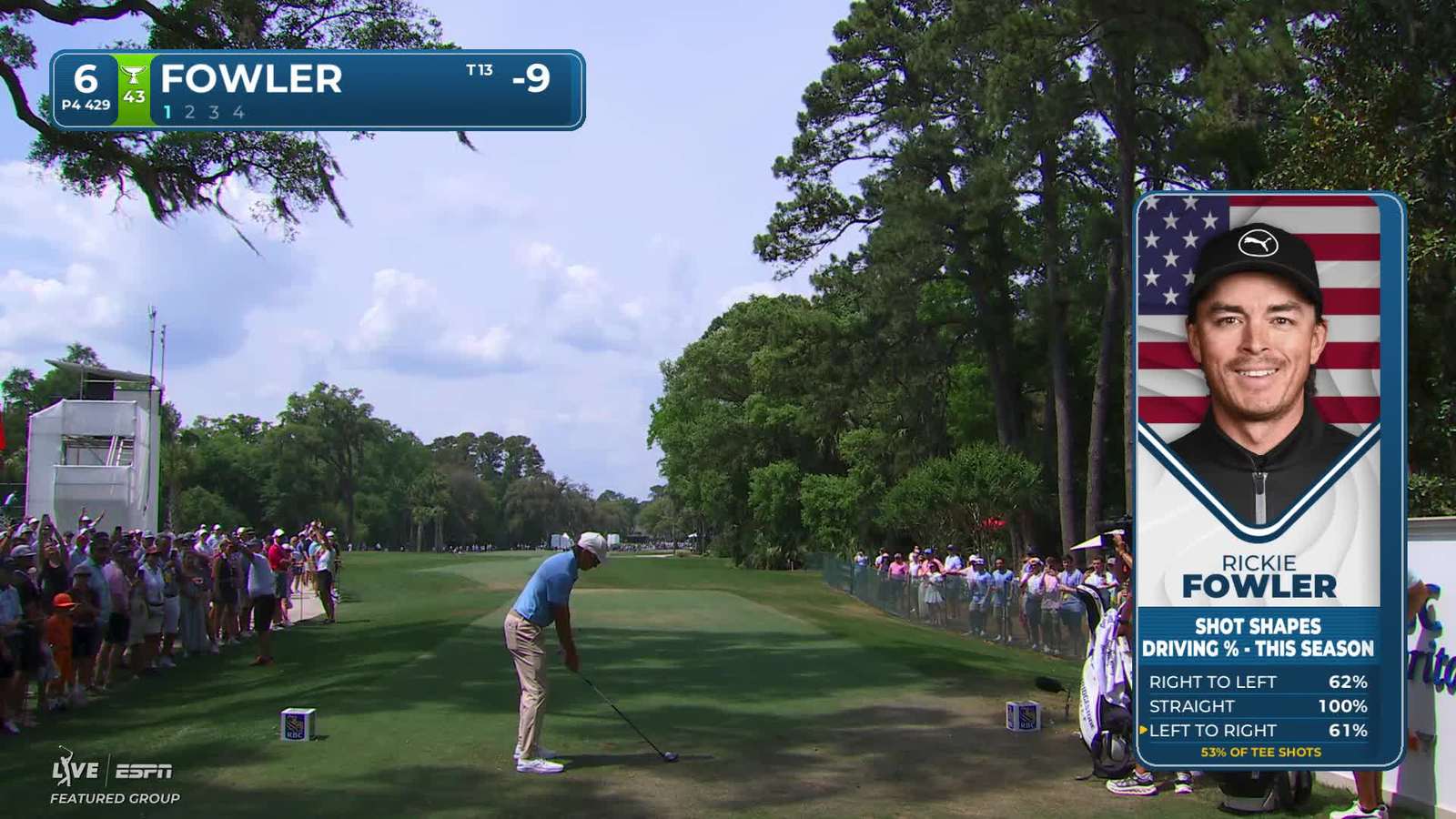 Rickie Fowler | Round 3 | 6th hole | Shot 1 | 2026 RBC Heritage