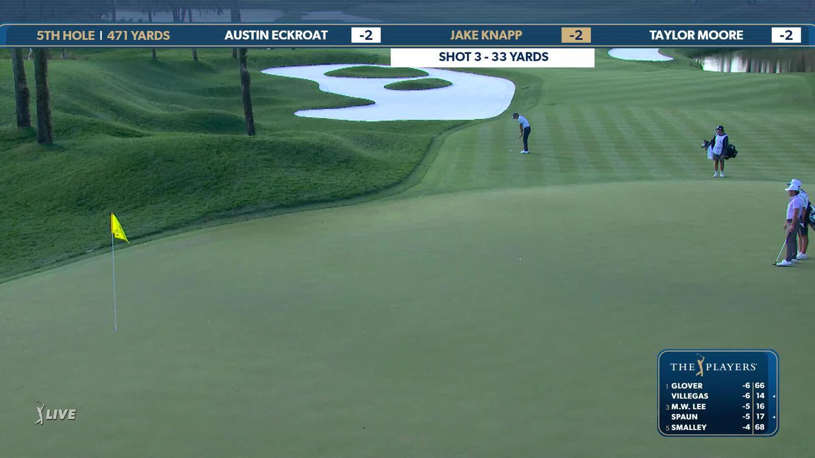 Jake Knapp | Round 1 | 5th hole | Shot 3 | 2025 THE PLAYERS