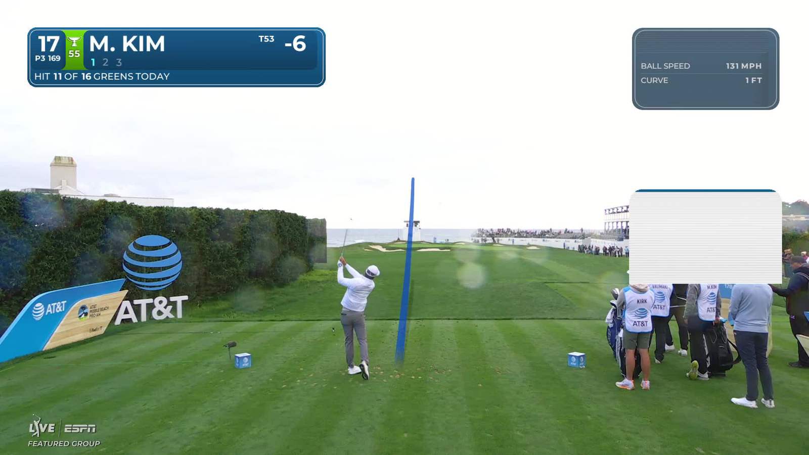 Michael Kim | Round 3 | 17th hole | Shot 1 | 2026 AT&T Pebble Beach