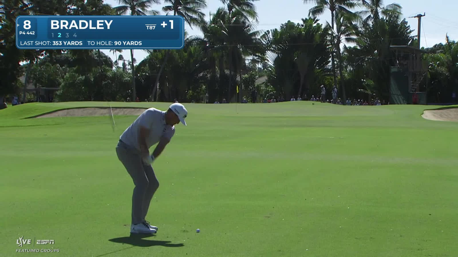 Keegan Bradley | Round 2 | 8th hole | Shot 2 | 2026 Sony Open