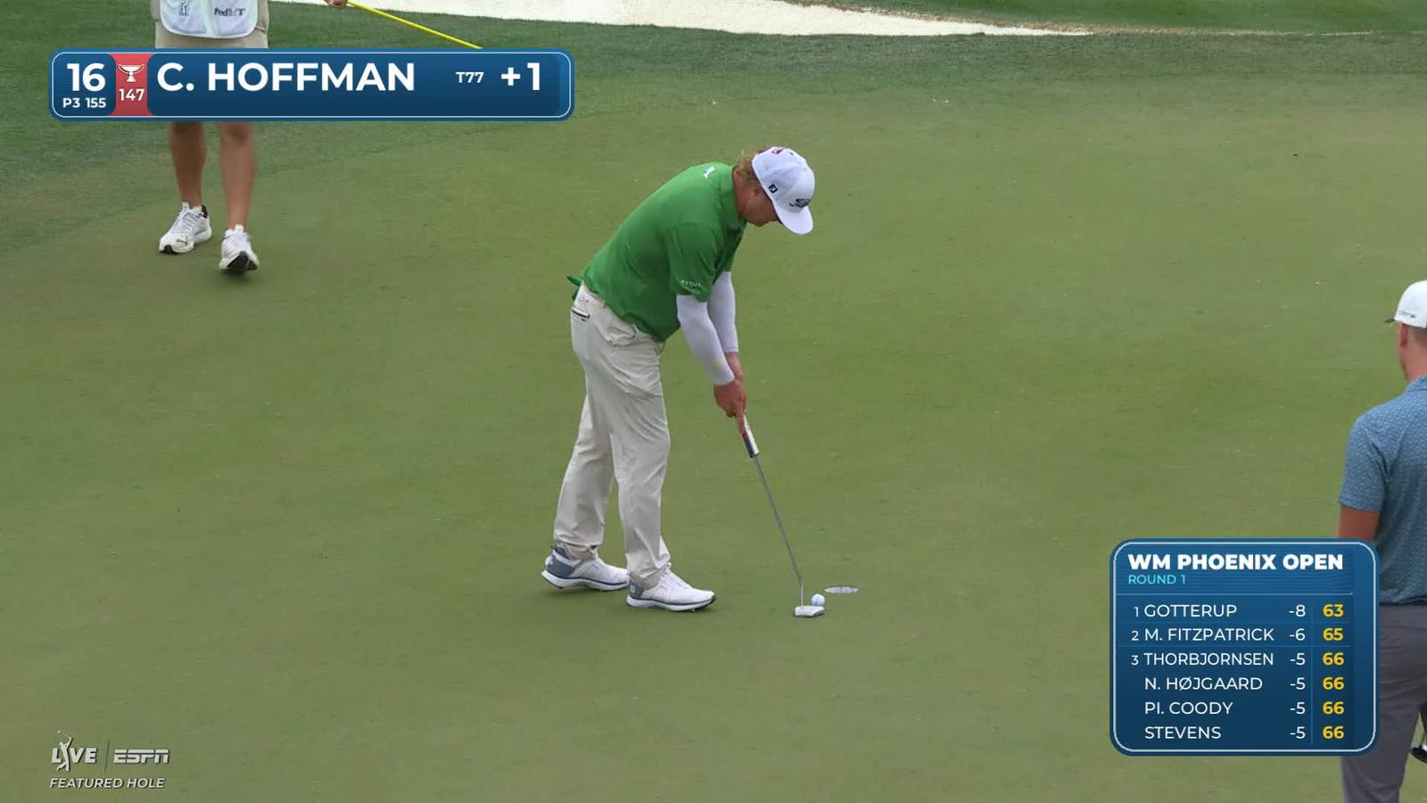 Charley Hoffman | Round 1 | 16th hole | Shot 4 | 2026 WM Phoenix Open