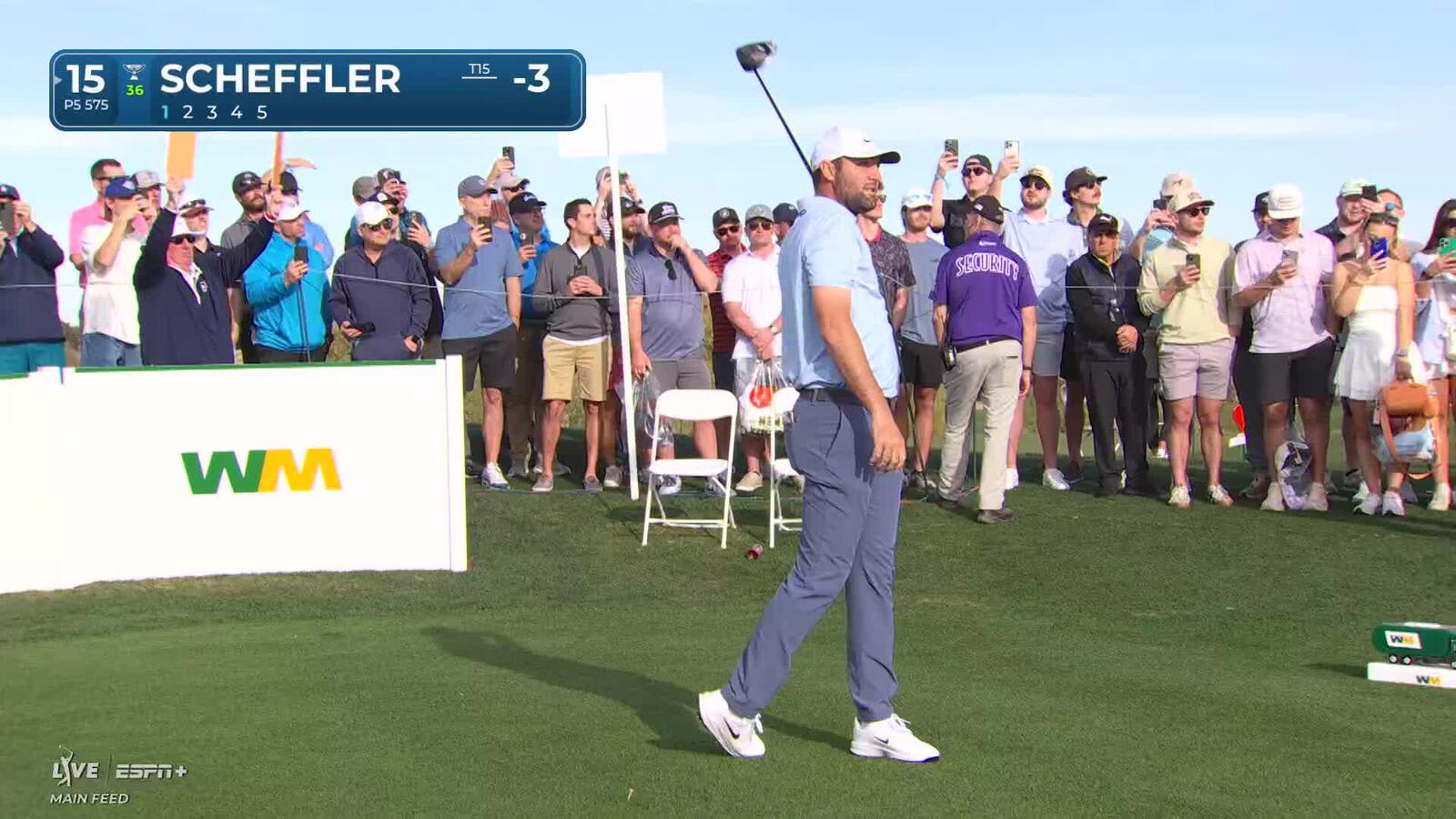 Scottie Scheffler | Round 2 | 15th hole | Shot 1 | 2025 WM Phoenix Open