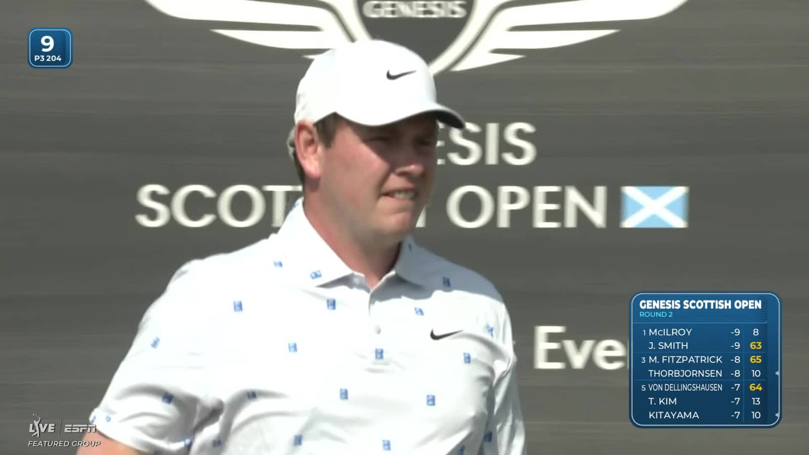 Robert MacIntyre | Round 2 | 9th hole | Shot 1 | 2026 Genesis Scottish Open
