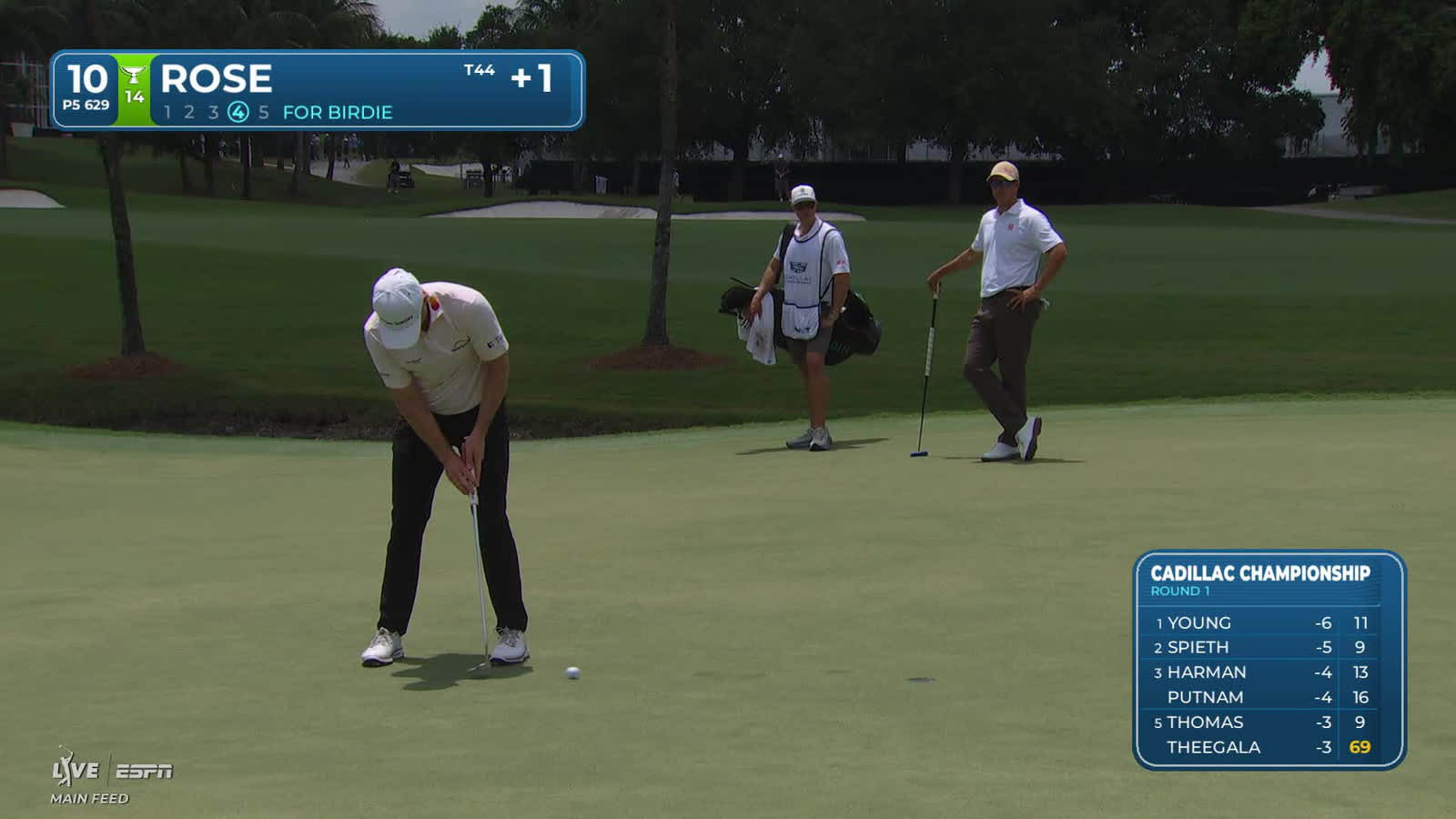 Justin Rose | Round 1 | 10th hole | Shot 4 | 2026 Cadillac
