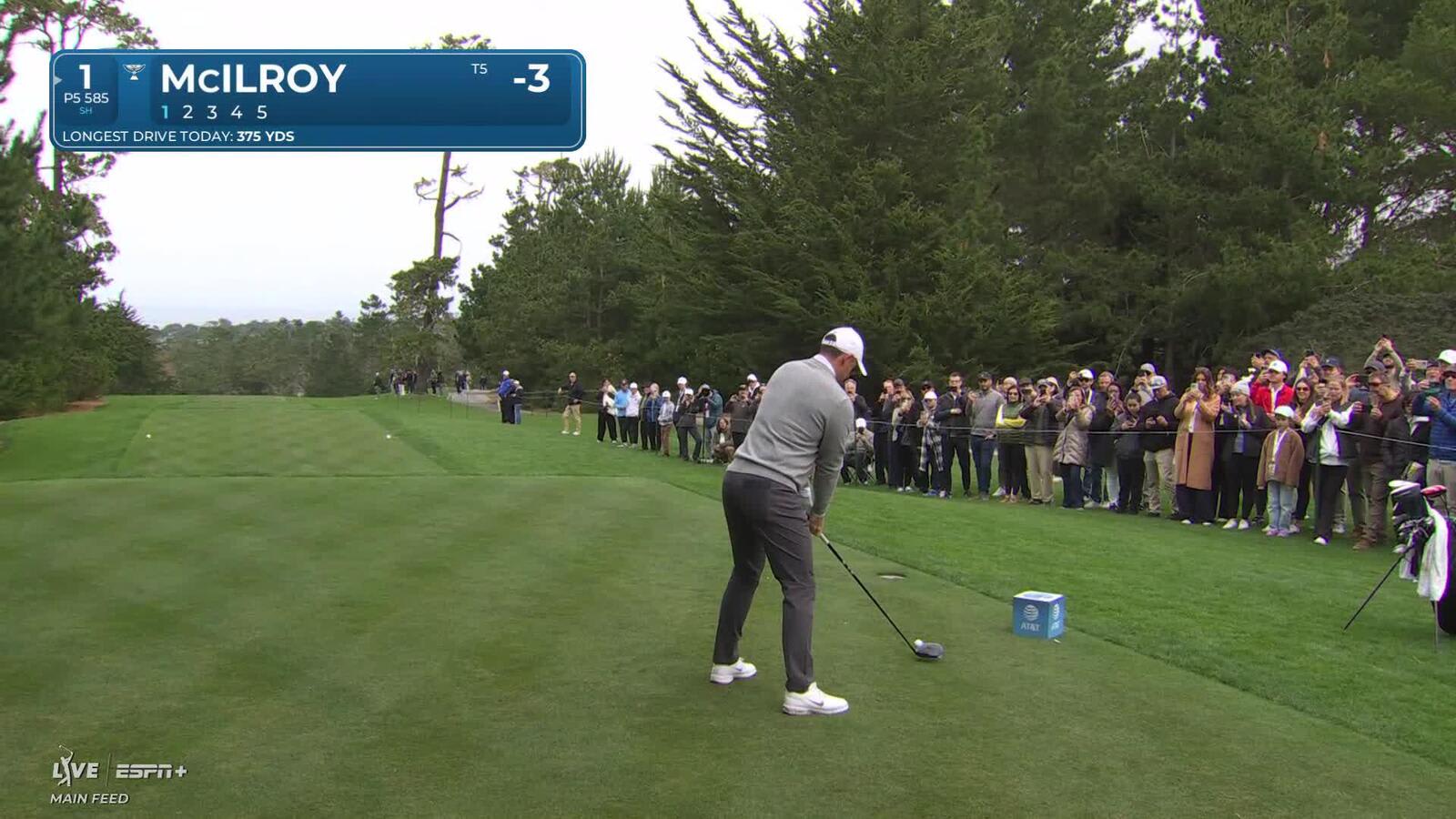 Rory McIlroy | Round 1 | 1st hole | Shot 1 | 2025 AT&T Pebble Beach