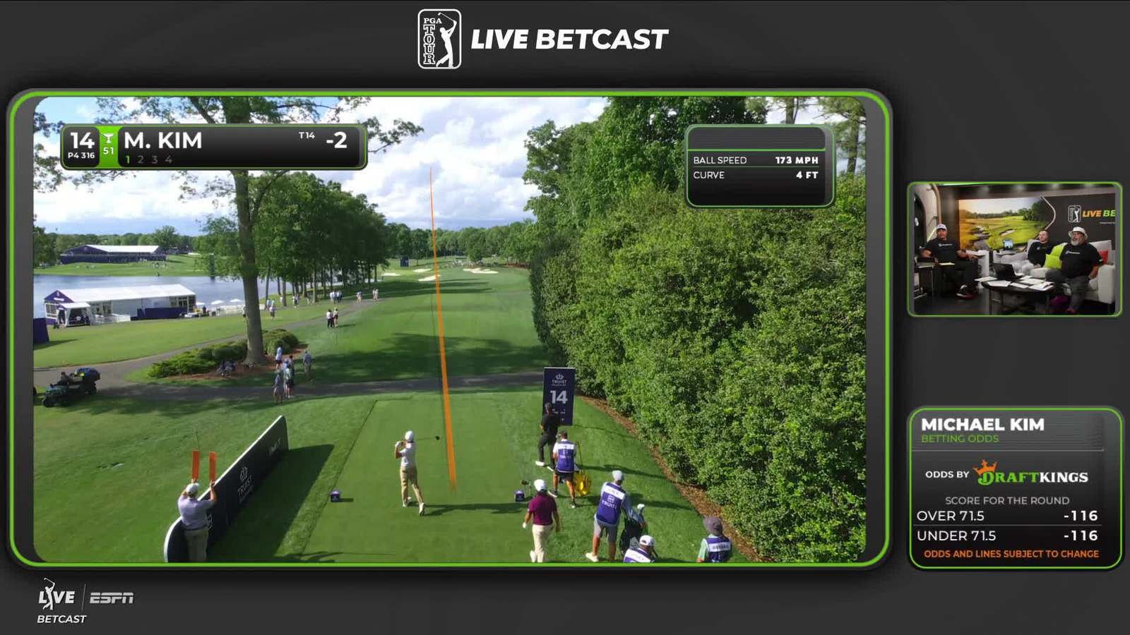 Michael Kim | Round 1 | 14th hole | Shot 1 | 2026 Truist Championship