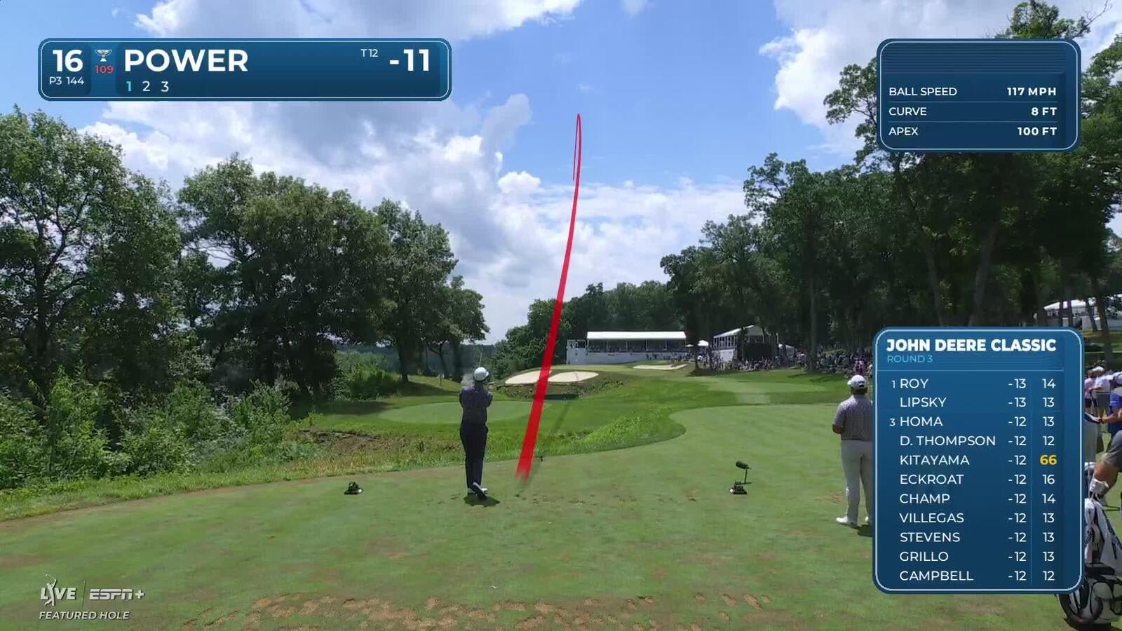 Seamus Power | Round 3 | 16th hole | Shot 1 | 2025 John Deere