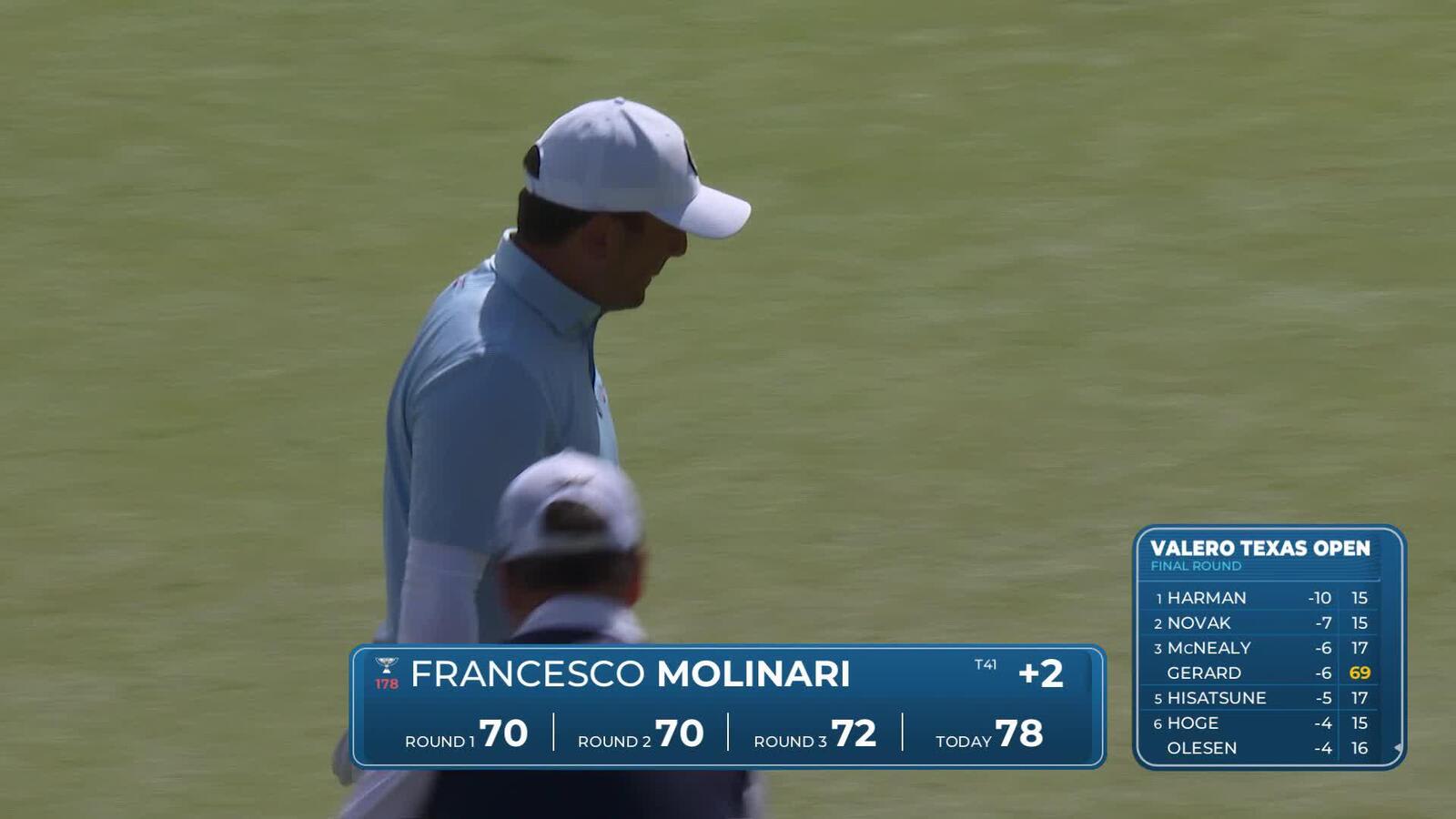 Francesco Molinari | Round 4 | 18th hole | Shot 5 | 2025 Valero