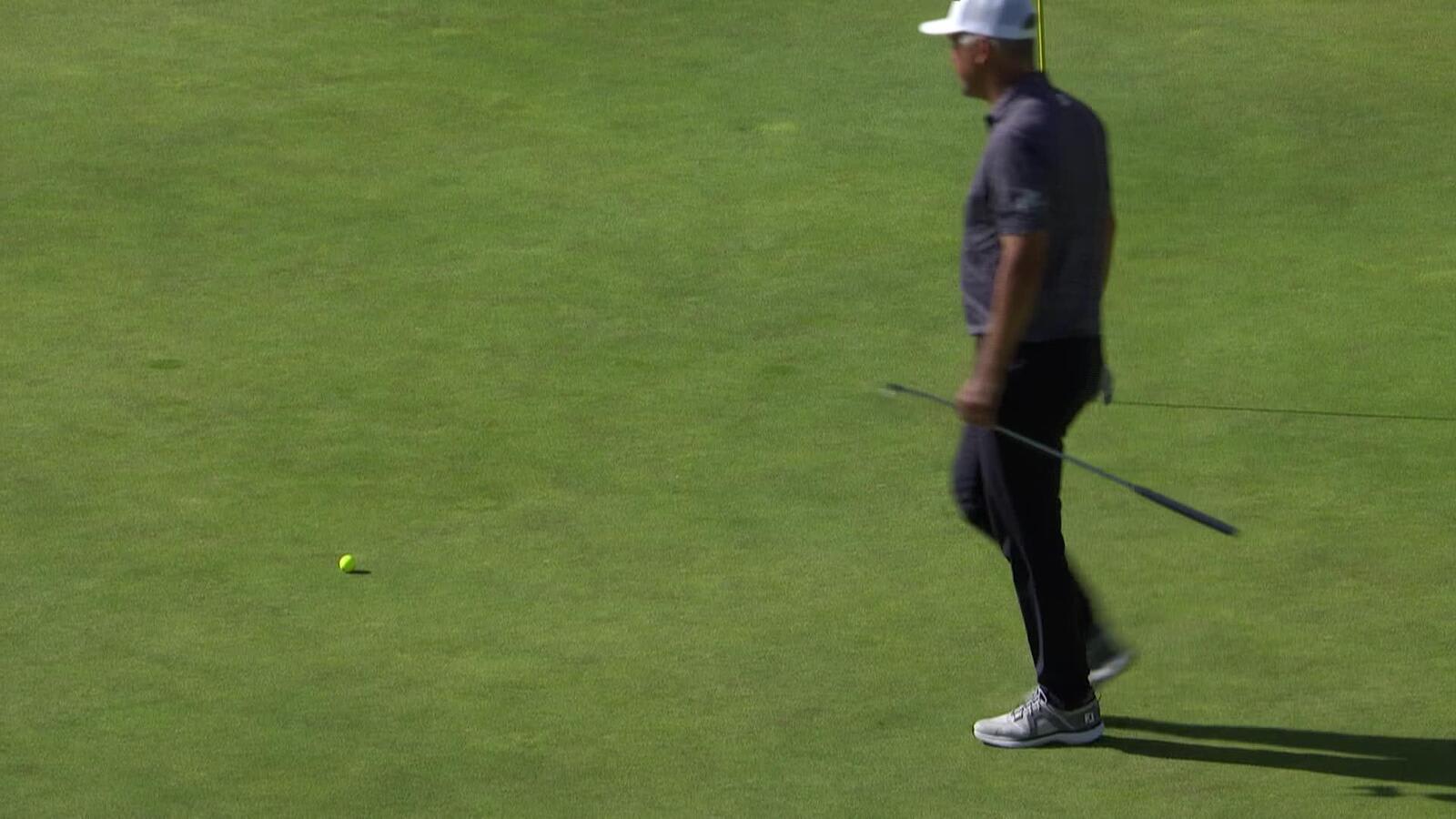 Fred Couples | Round 3 | 18th hole | Shot 3 | 2025 Hoag Classic
