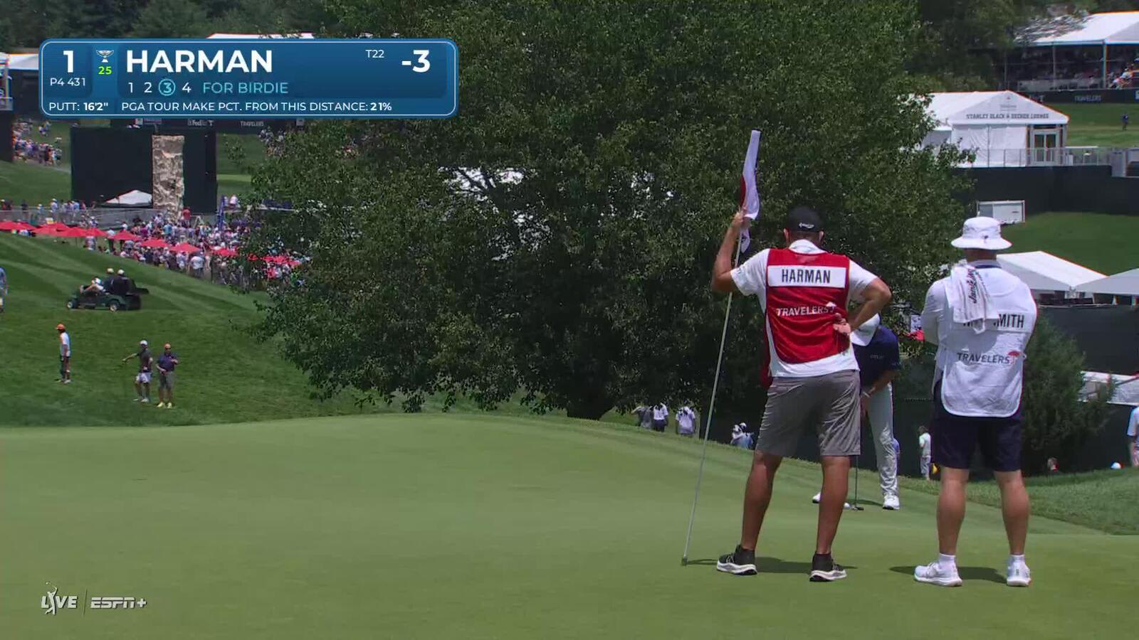 Brian Harman | Round 3 | 1st hole | Shot 4 | 2025 Travelers