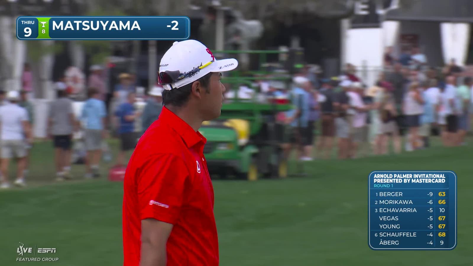 Hideki Matsuyama | Round 1 | 9th hole | Shot 4 | 2026 Arnold Palmer