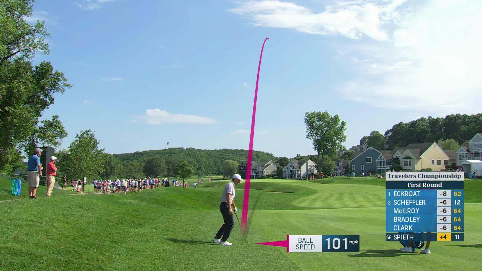 Jordan Spieth | Round 1 | 12th hole | Shot 2 | 2025 Travelers