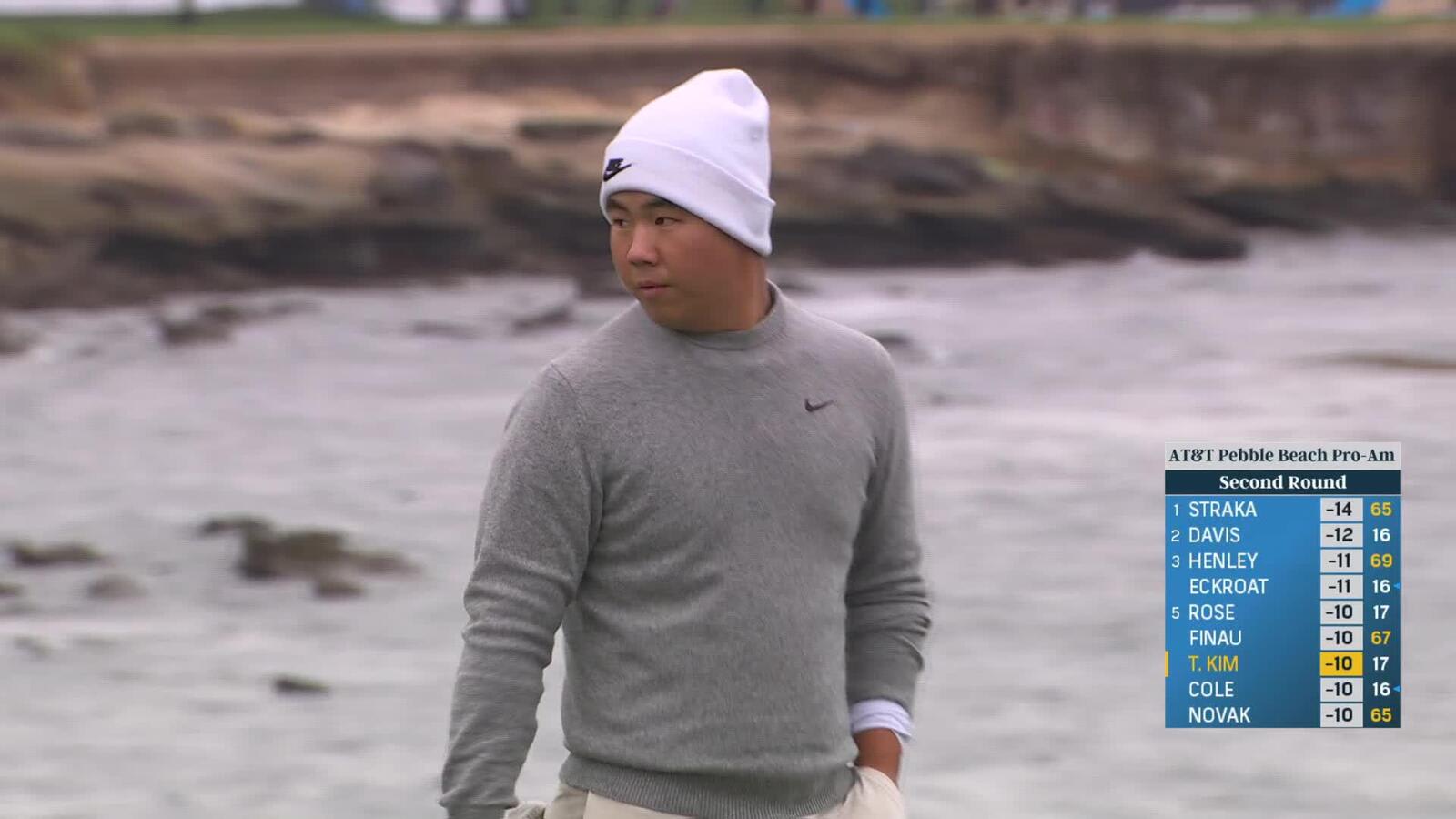 Tom Kim | Round 2 | 18th hole | Shot 5 | 2025 AT&T Pebble Beach