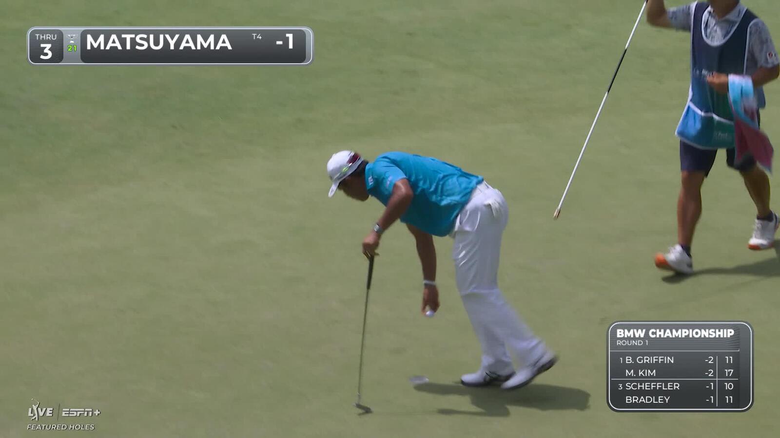 Hideki Matsuyama | Round 1 | 3rd hole | Shot 2 | 2025 BMW Championship