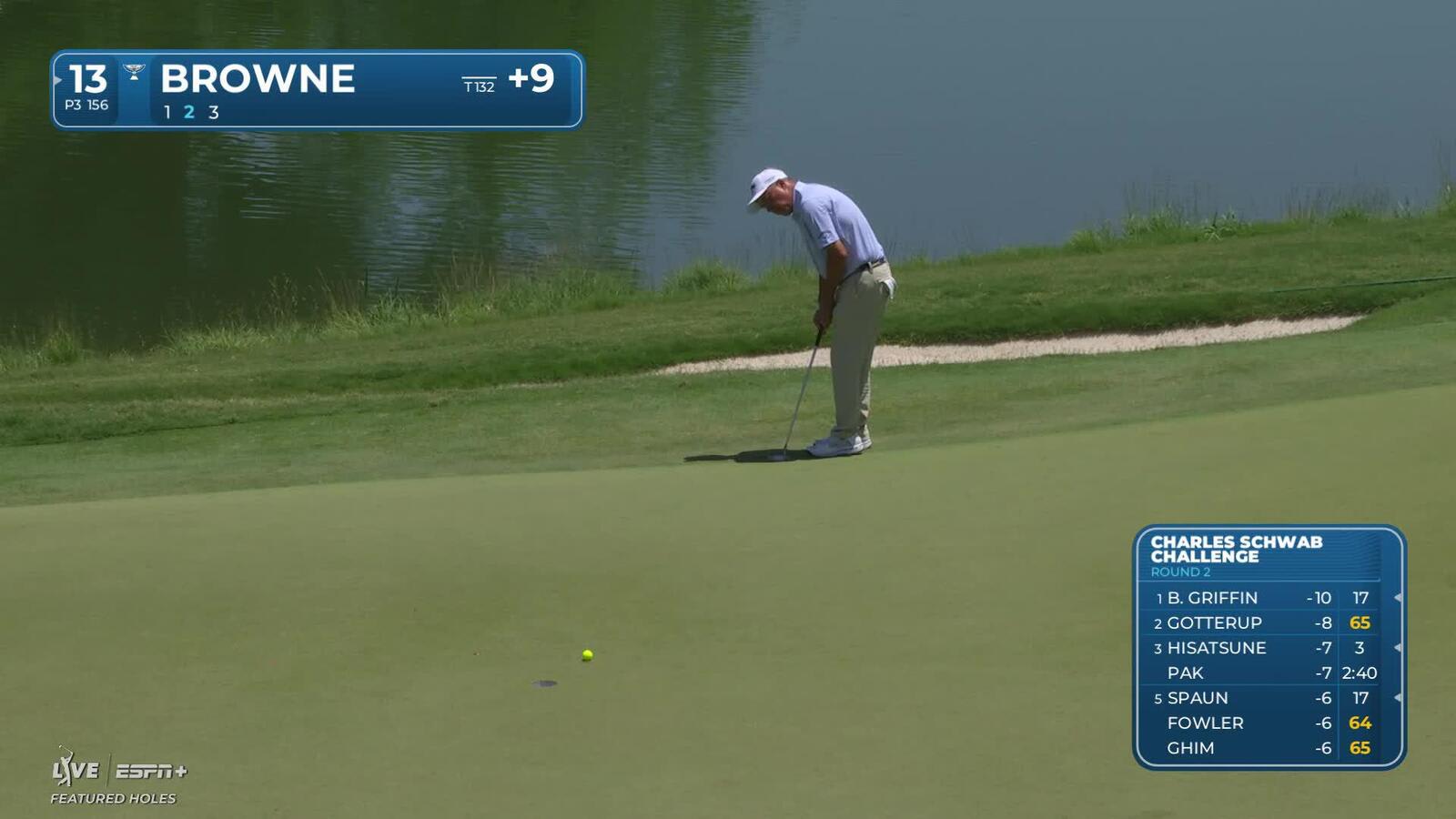 Olin Browne | Round 2 | 13th hole | Shot 3 | 2025 Charles Schwab
