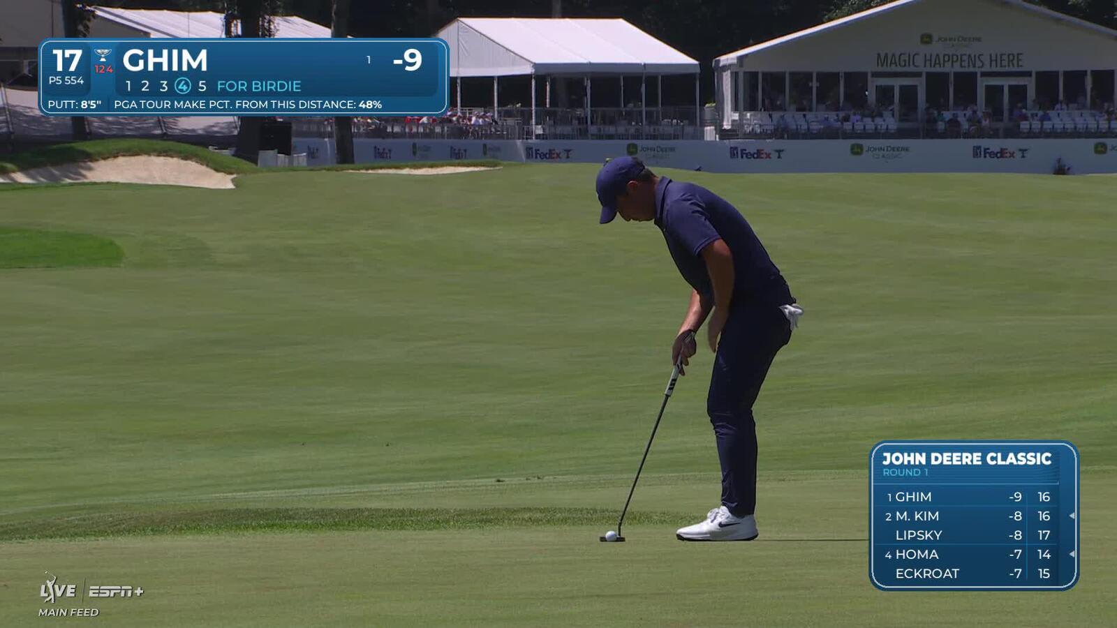 Doug Ghim | Round 1 | 17th hole | Shot 5 | 2025 John Deere