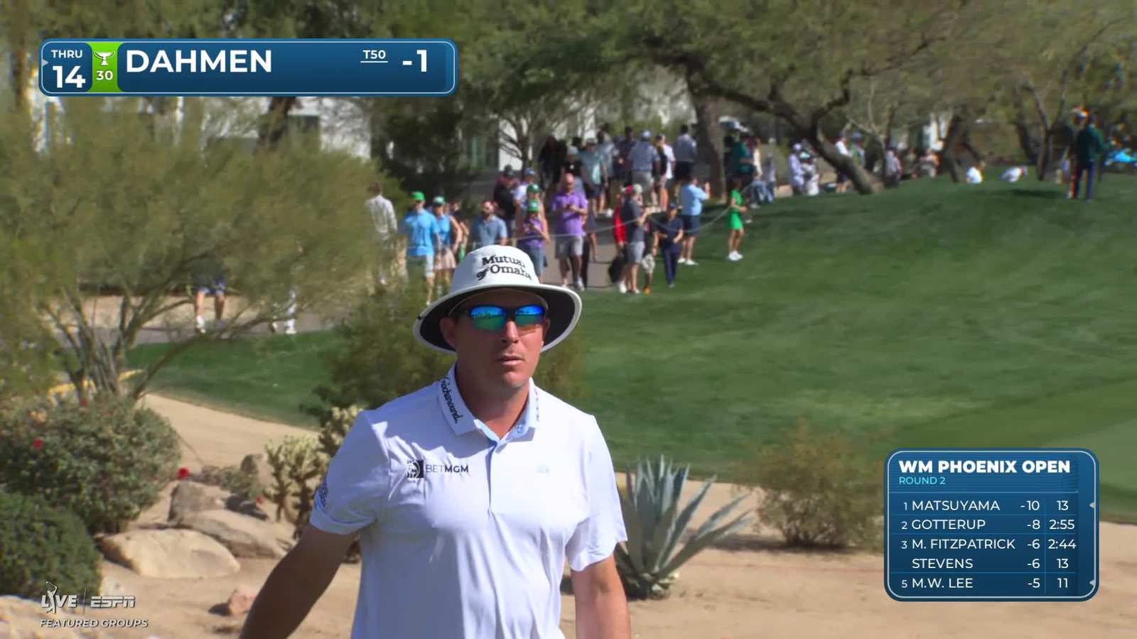 Joel Dahmen | Round 2 | 5th hole | Shot 5 | 2026 WM Phoenix Open