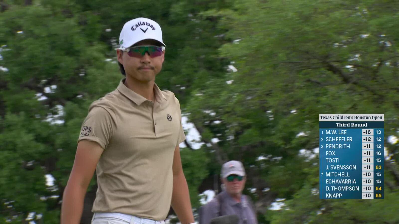 Min Woo Lee | Round 3 | 13th hole | Shot 4 | 2025 Houston Open