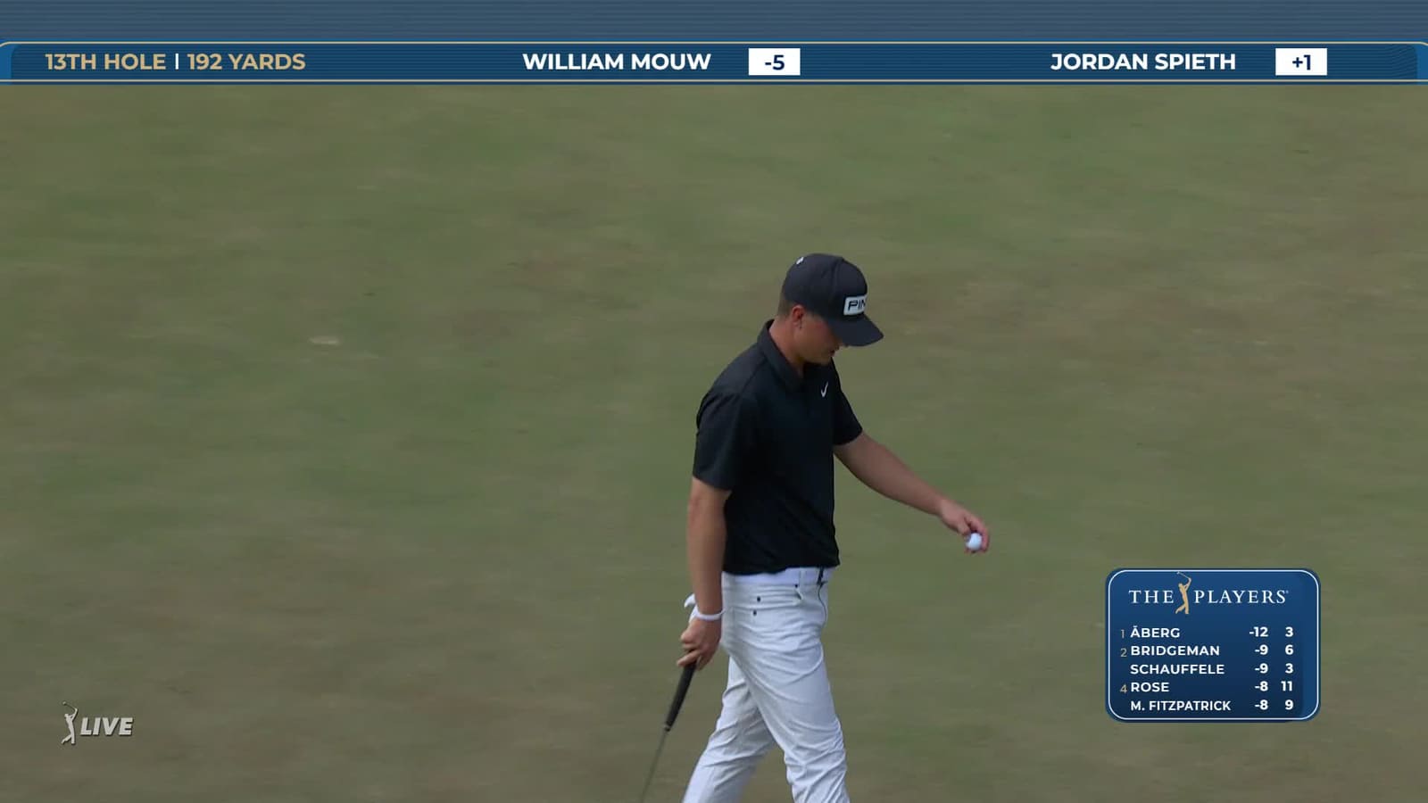 William Mouw | Round 3 | 13th hole | Shot 5 | 2026 THE PLAYERS