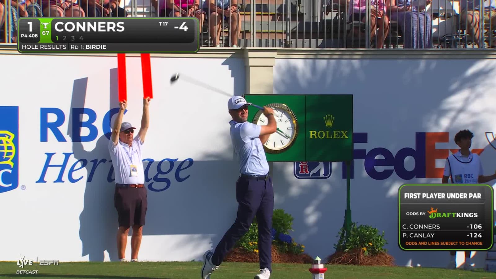 Corey Conners | Round 2 | 1st hole | Shot 1 | 2026 RBC Heritage