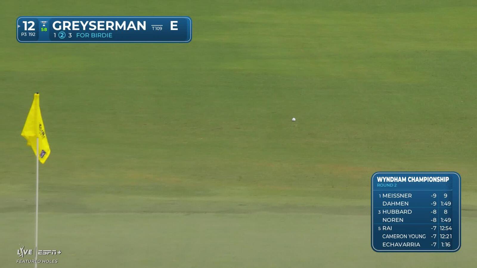 Max Greyserman | Round 2 | 12th hole | Shot 2 | 2025 Wyndham