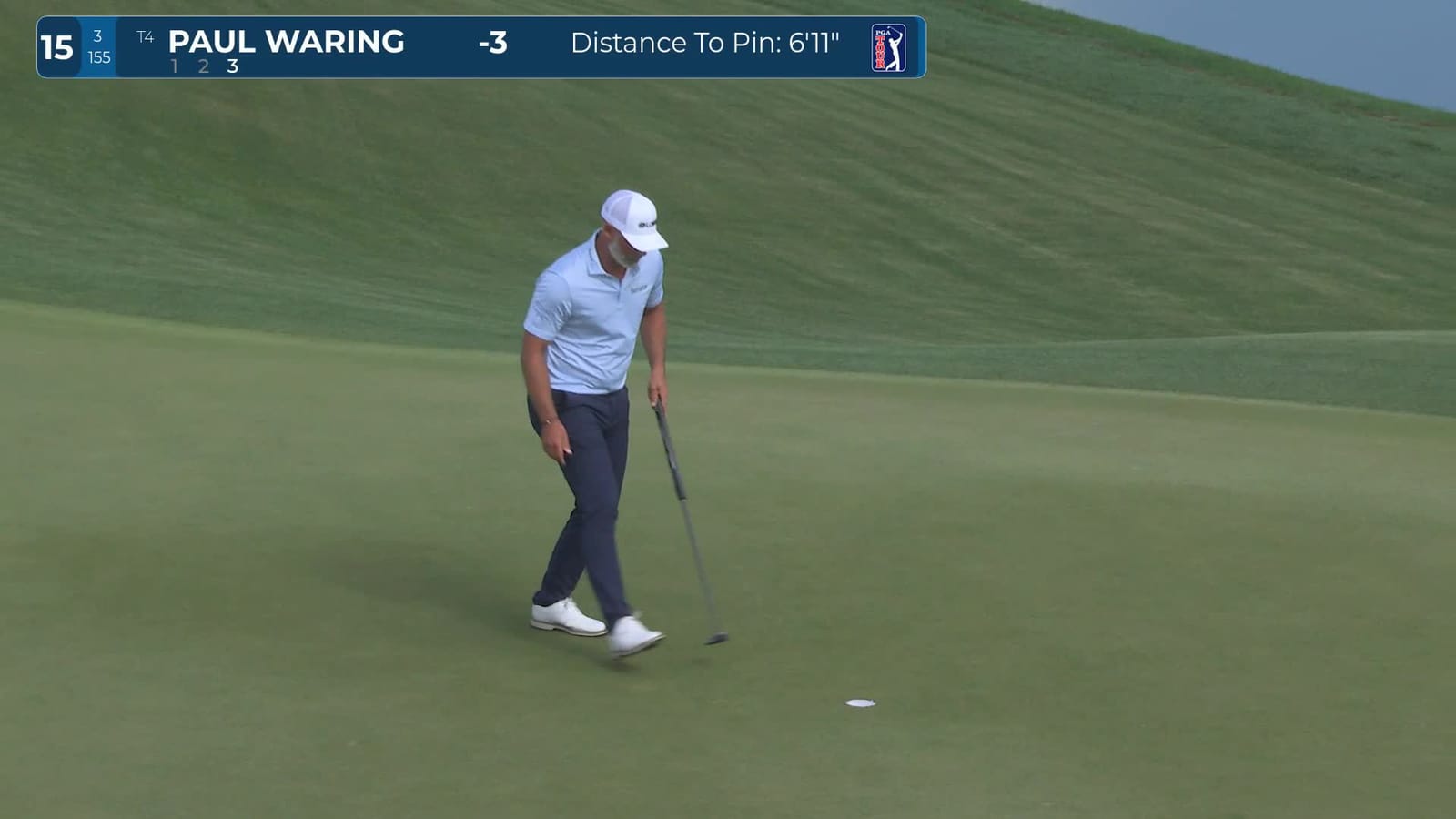 Paul Waring | Round 1 | 15th hole | Shot 3 | -1 Houston Open