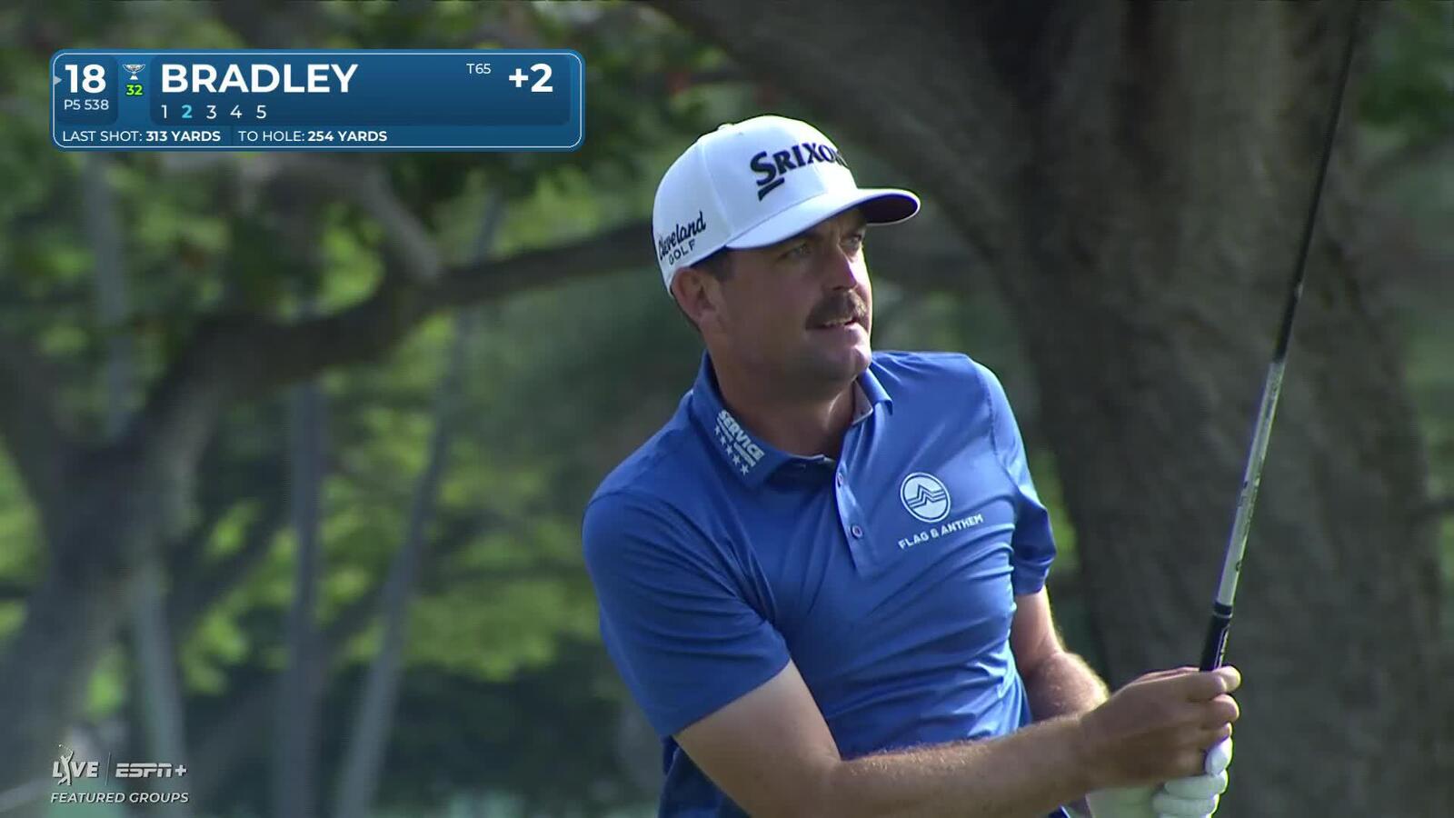 Keegan Bradley | Round 1 | 18th hole | Shot 2 | 2025 Sony Open