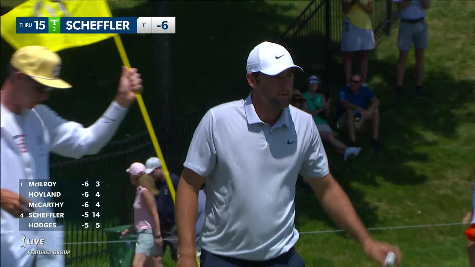Scottie Scheffler | 2023 the Memorial | Round 4 | 15th hole | Shot 4