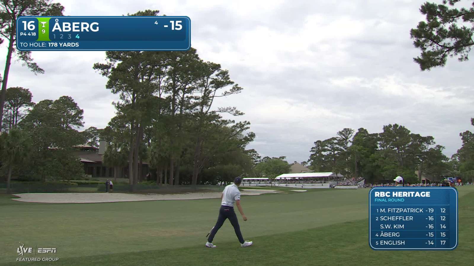Ludvig Åberg | Round 4 | 16th hole | Shot 4 | 2026 RBC Heritage