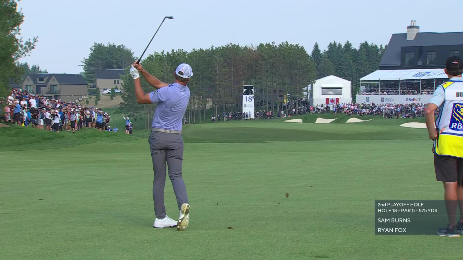 Sam Burns | Playoff 2 | 18th hole | Shot 2 | 2025 RBC Canadian