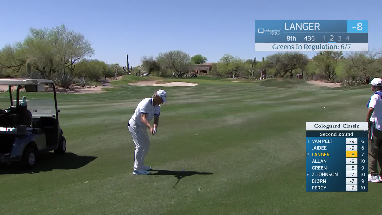 Bernhard Langer | Round 2 | 8th hole | Shot 2 | 2026 Cologuard