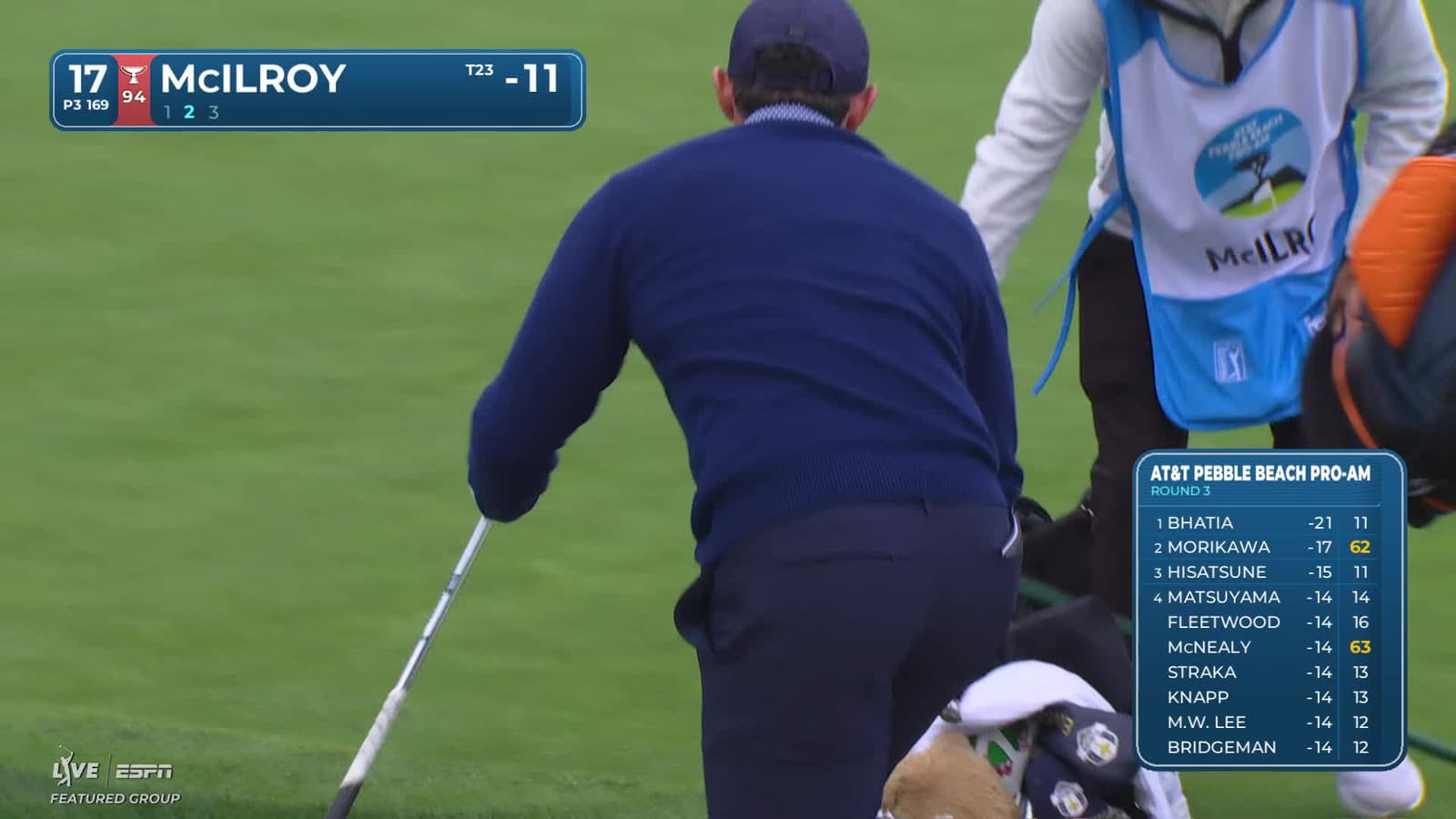 Rory McIlroy | Round 3 | 17th hole | Shot 2 | 2026 AT&T Pebble Beach