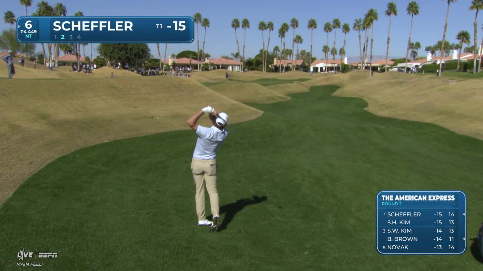 Scottie Scheffler | Round 2 | 6th hole | Shot 2 | 2026 The American Express