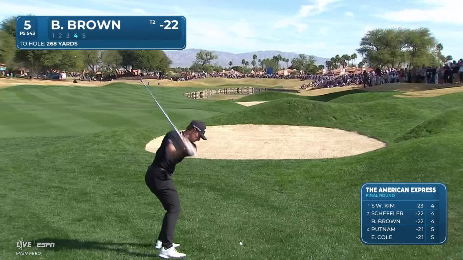 Blades Brown | Round 4 | 5th hole | Shot 4 | 2026 The American Express