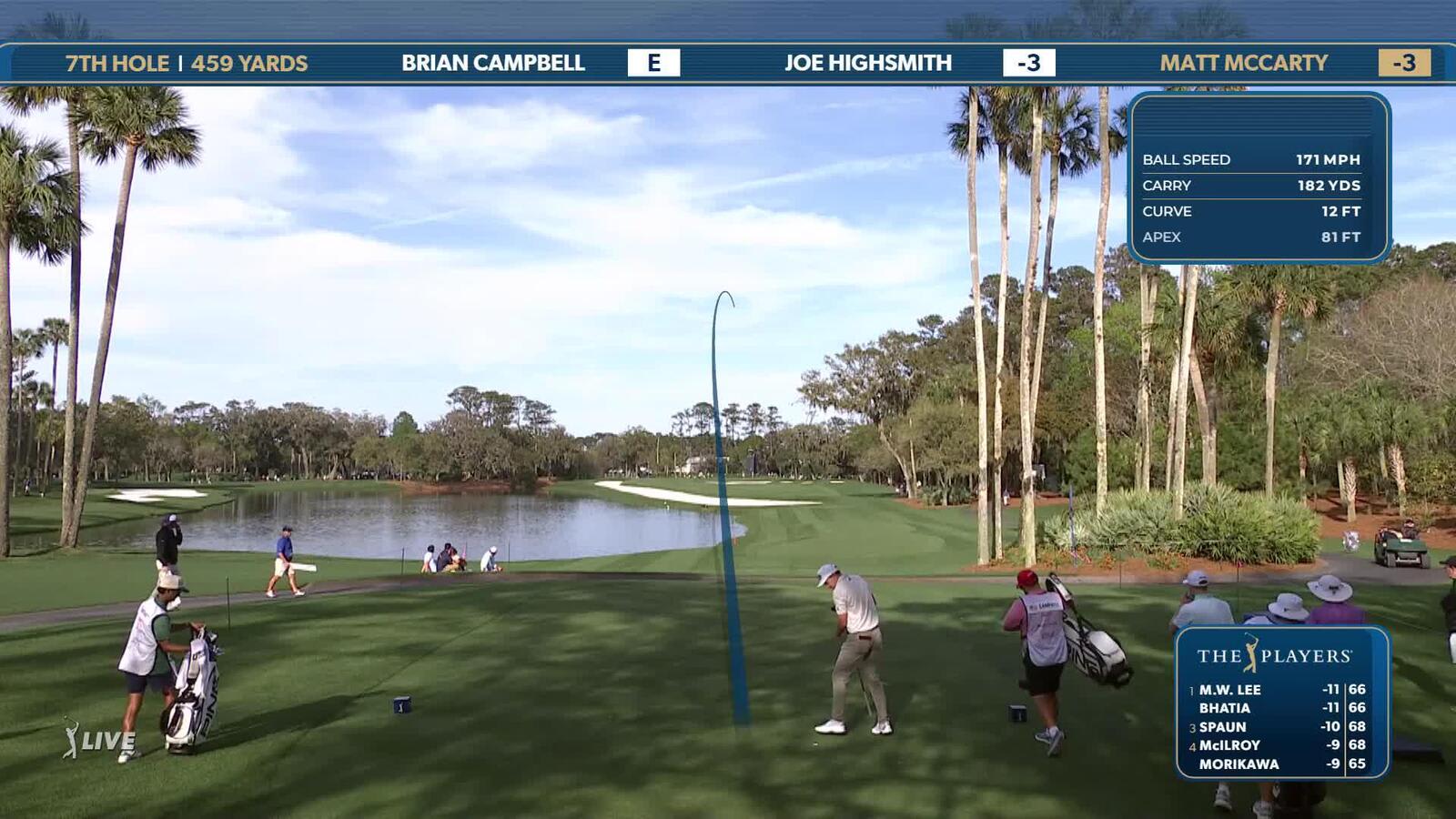 Matt McCarty | Round 2 | 7th hole | Shot 1 | 2025 THE PLAYERS
