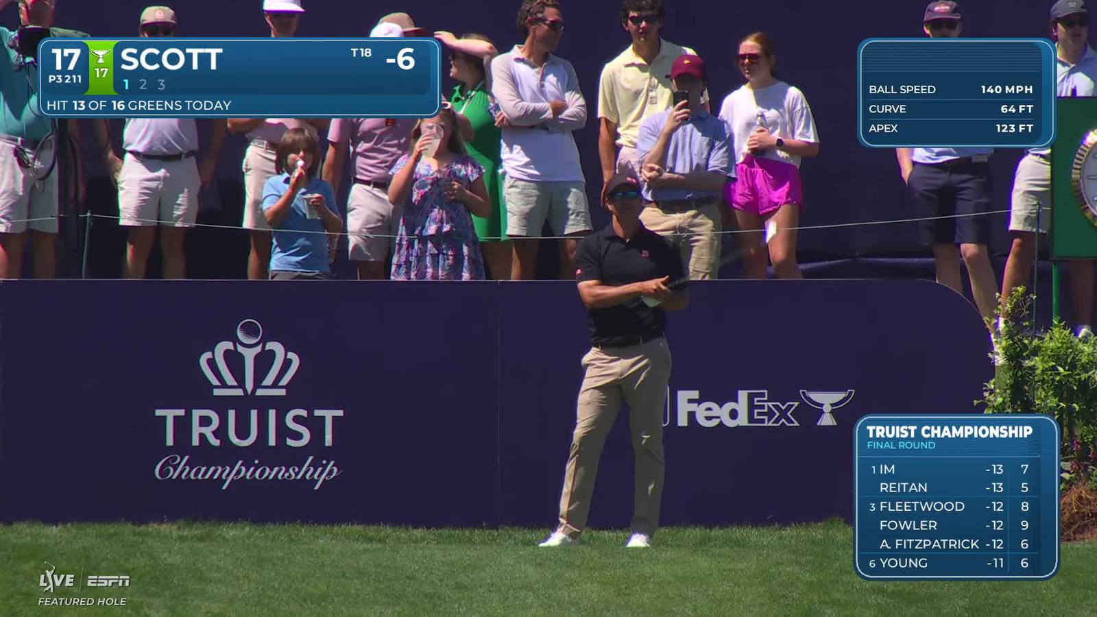Adam Scott | Round 4 | 17th hole | Shot 1 | 2026 Truist Championship