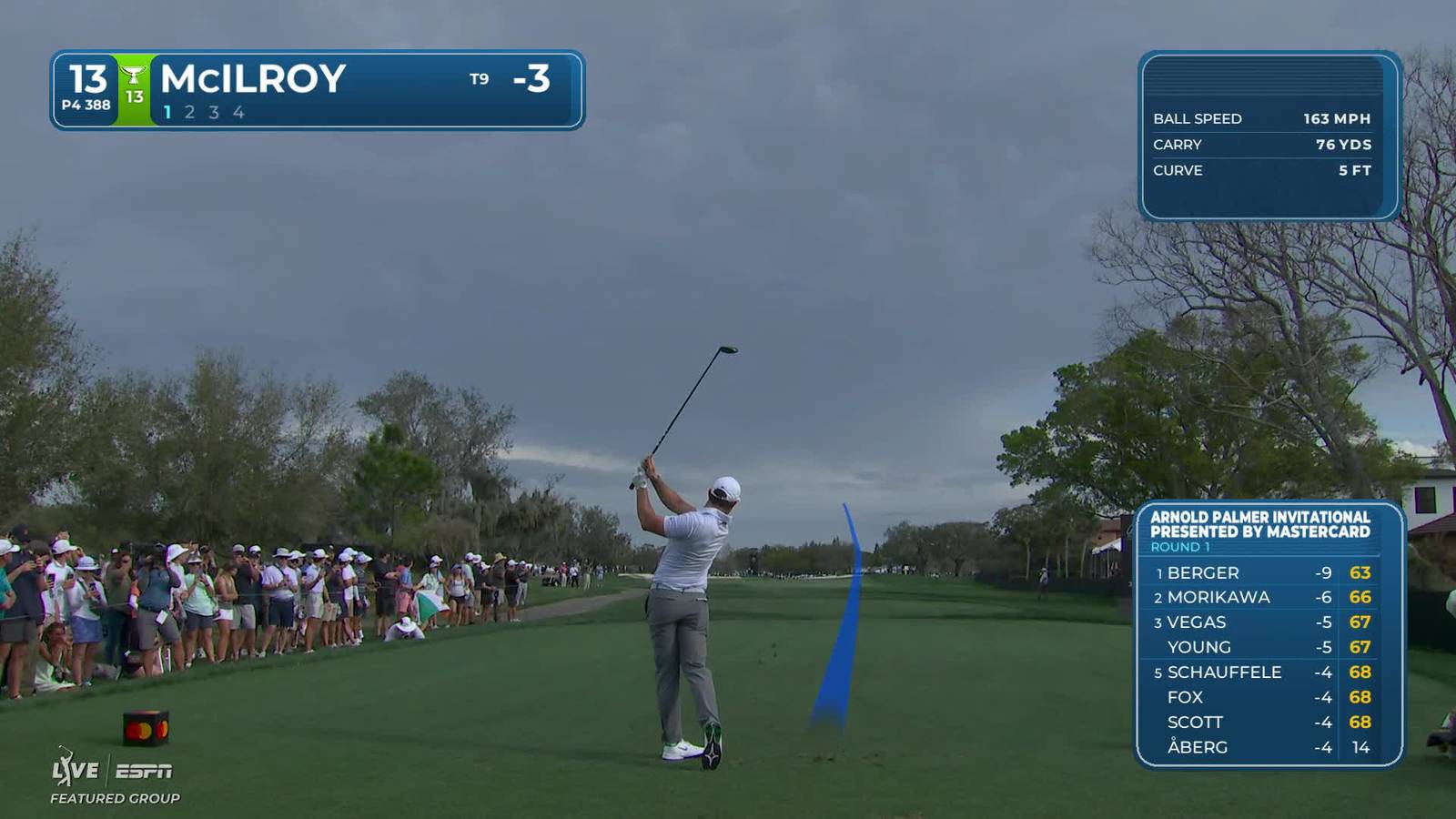 Rory McIlroy | Round 1 | 13th hole | Shot 1 | 2026 Arnold Palmer