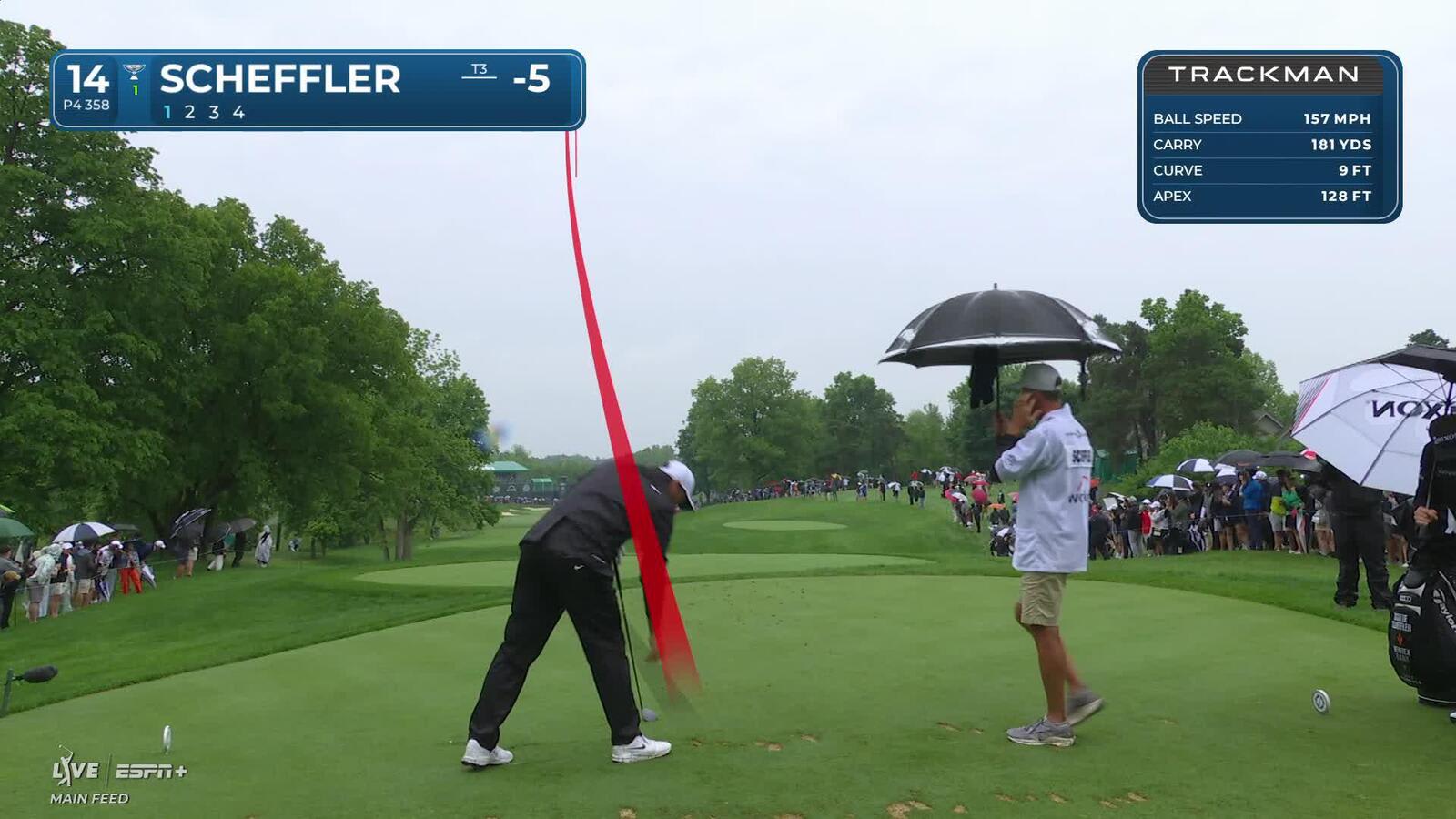 Scottie Scheffler | Round 2 | 14th hole | Shot 1 | 2025 the Memorial