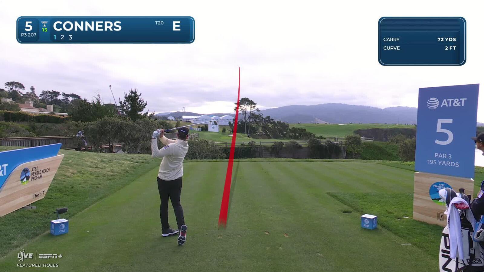 Corey Conners | Round 1 | 5th hole | Shot 1 | 2025 AT&T Pebble Beach