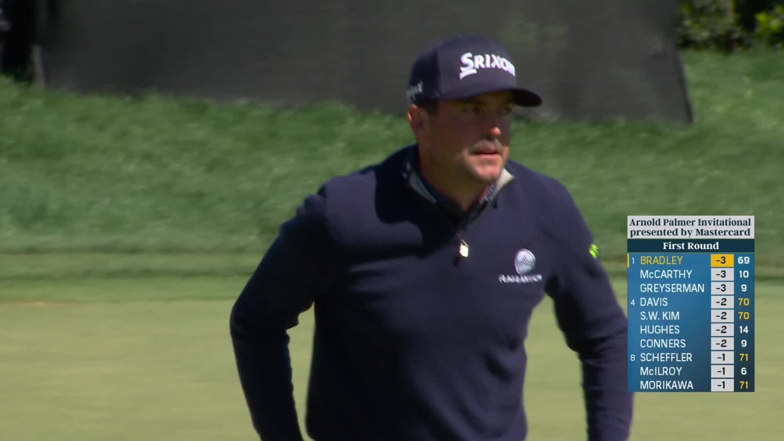 Keegan Bradley | Round 1 | 18th hole | Shot 4 | 2025 Arnold Palmer