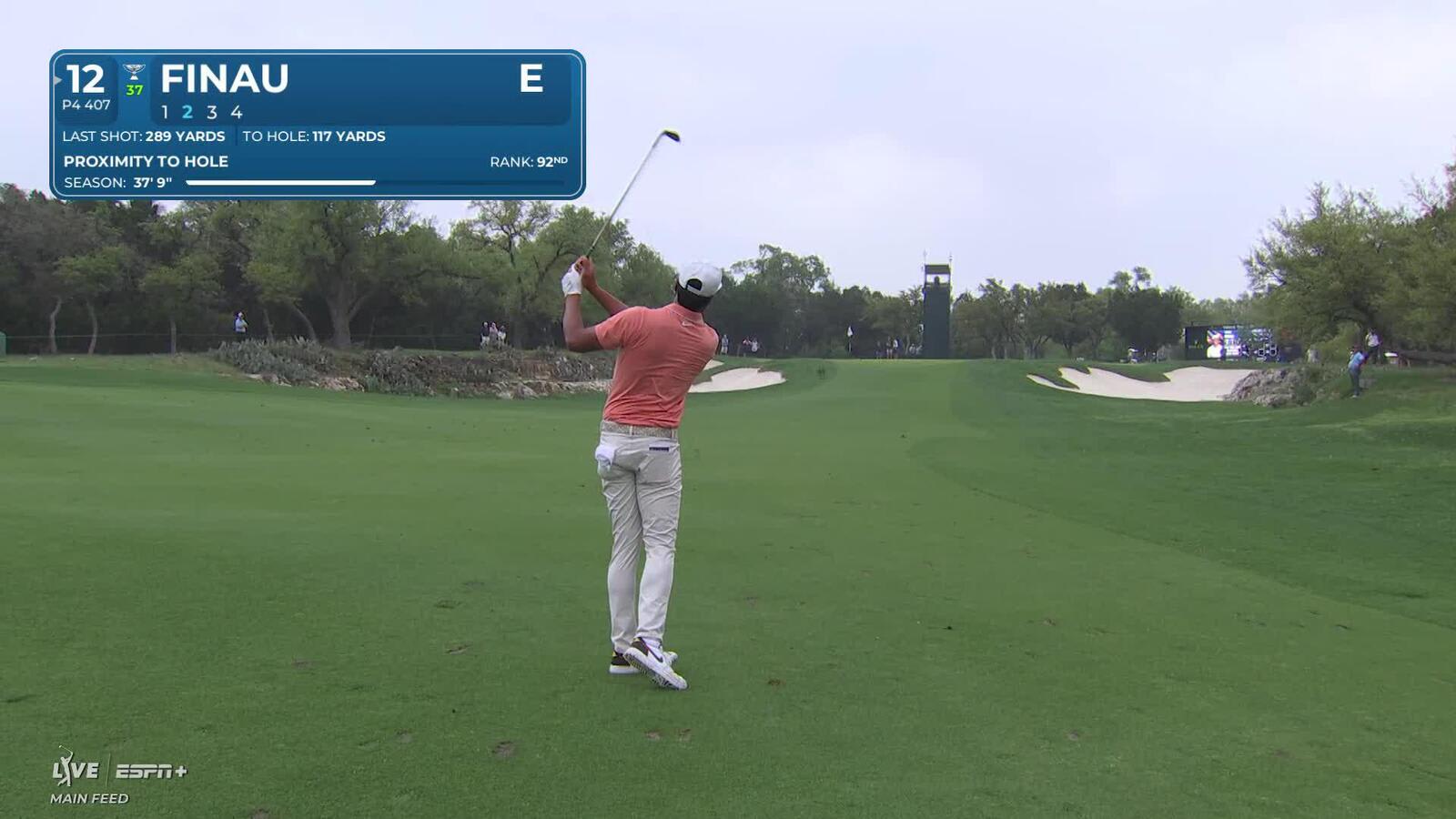 Tony Finau | Round 1 | 12th hole | Shot 2 | 2025 Valero