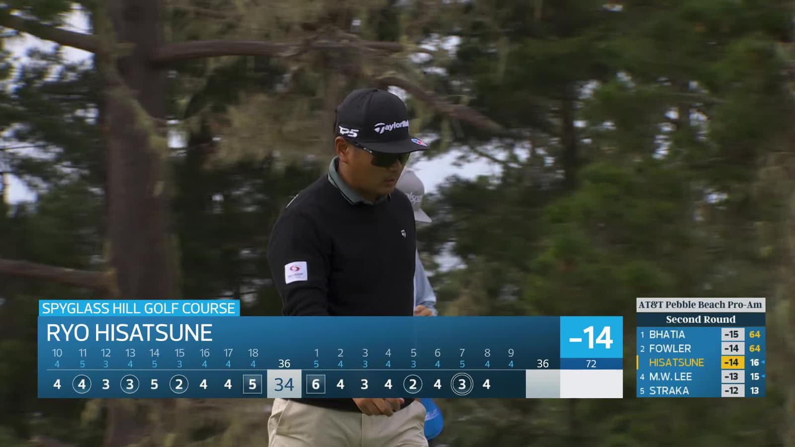 Ryo Hisatsune | Round 2 | 8th hole | Shot 4 | 2026 AT&T Pebble Beach