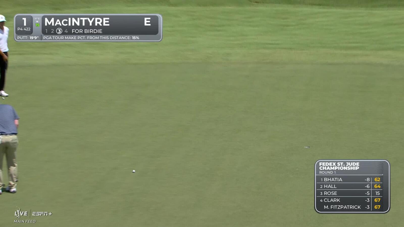 Robert MacIntyre | Round 1 | 1st hole | Shot 3 | 2025 FedEx St. Jude