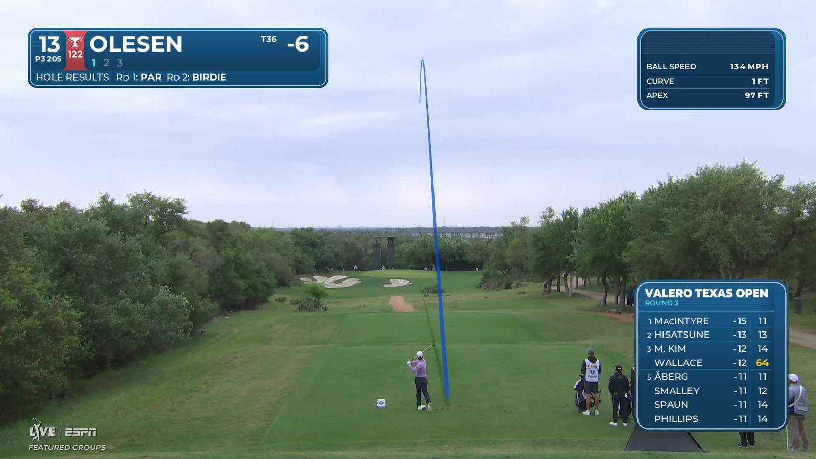 Thorbjørn Olesen | Round 3 | 13th hole | Shot 1 | 2026 Valero